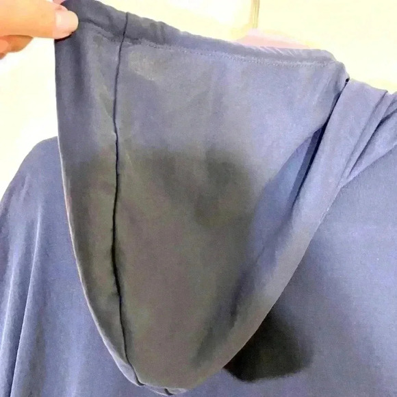 Emelia Gray Faux Wrap Open Back Hoodie Sweatshirt - Picture 11 of 13